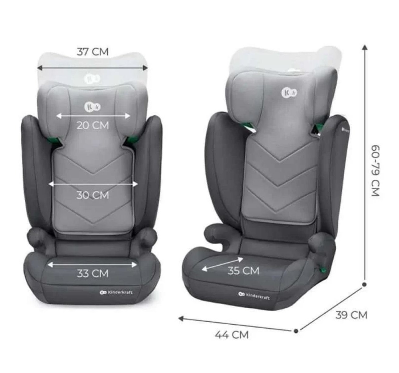 I-Spark i-Size auto sediste sivo