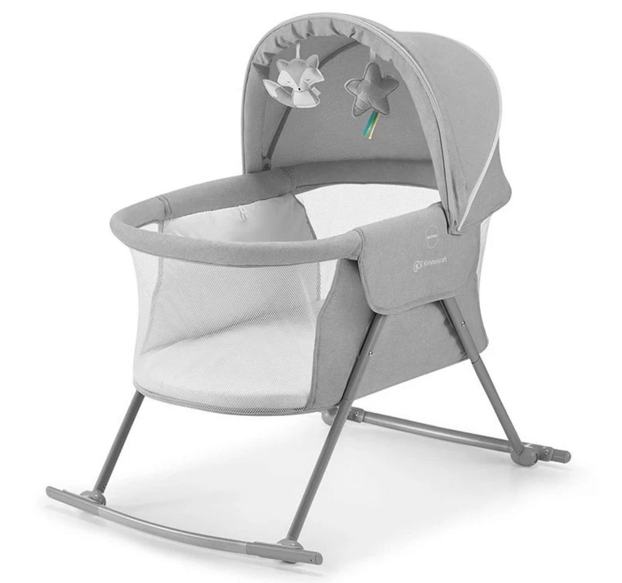 Kinderkraft Lovi prenosivi krevetac/kolevka Grey