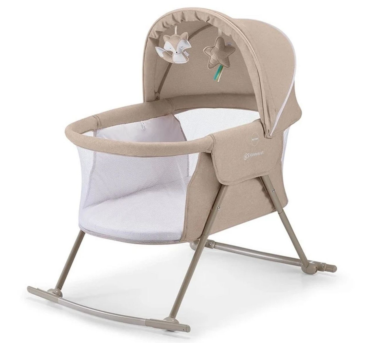 Kinderkraft Lovi prenosivi krevetac/kolevka Beige