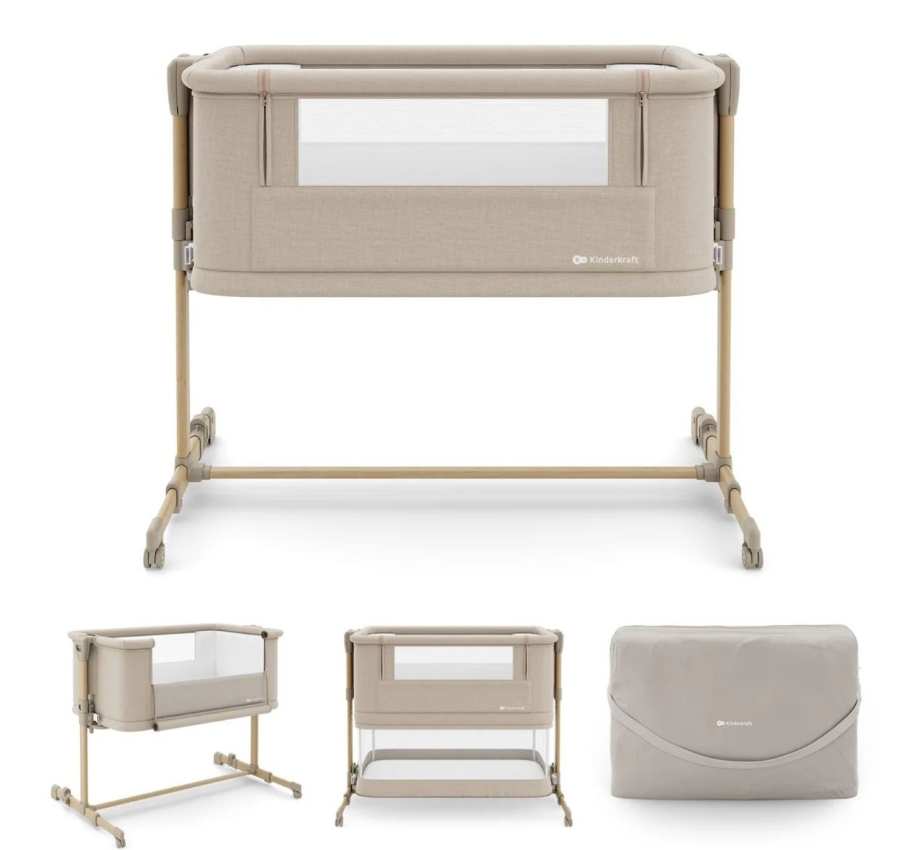 Kinderkraft Neste Grow2 kolevka za bebe 3u1 Beige