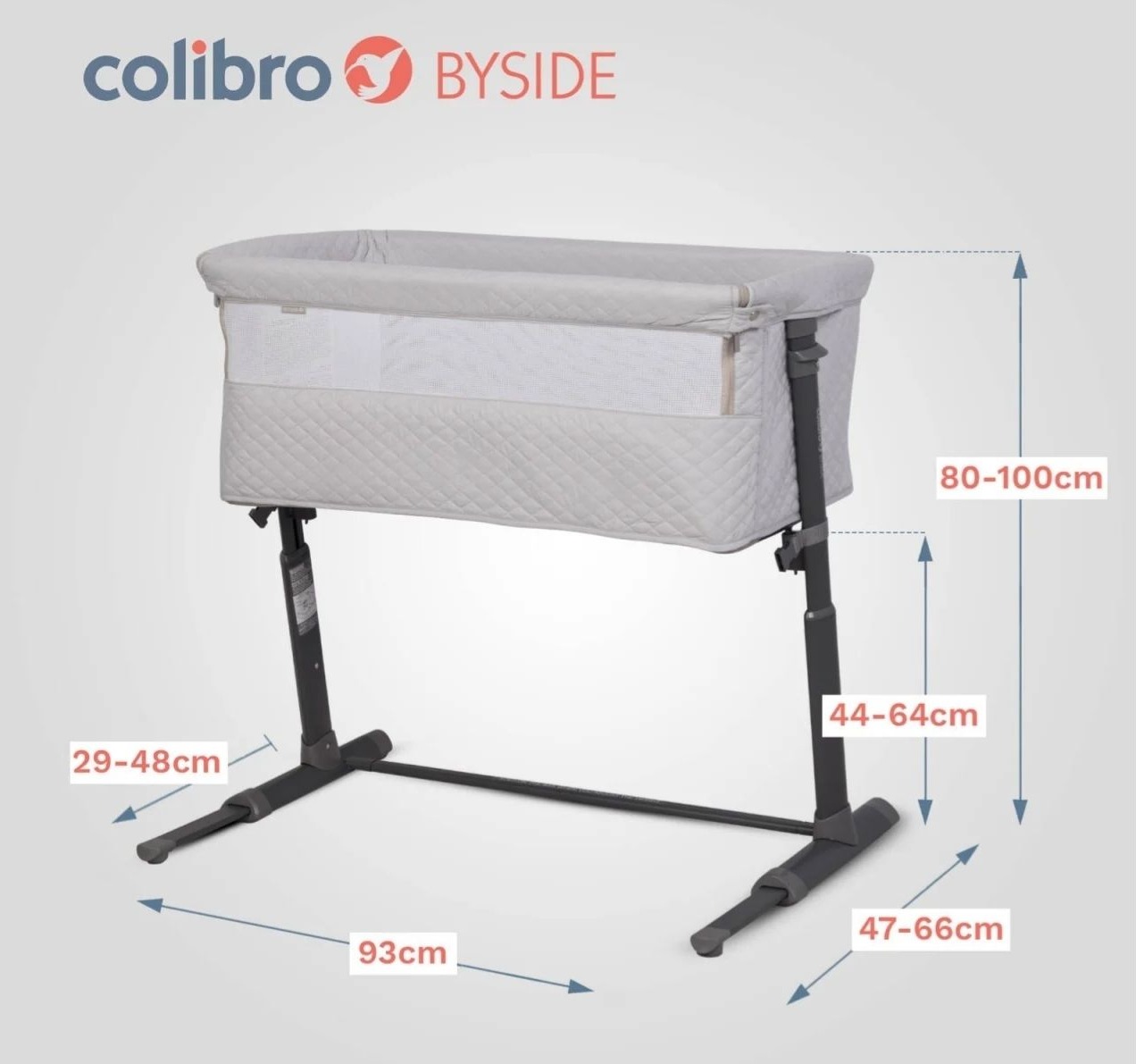 Colibro Byside kolevka za bebe dimenzije