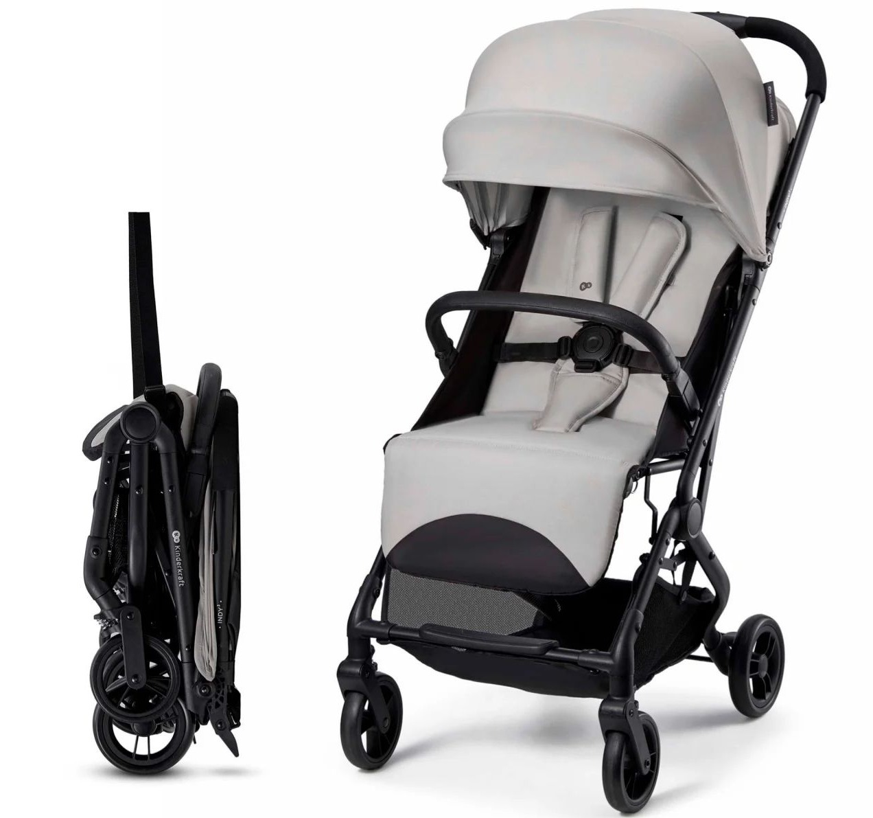 Kinderkraft Indi 3 kolica za bebe Urban Grey-Happy kids
