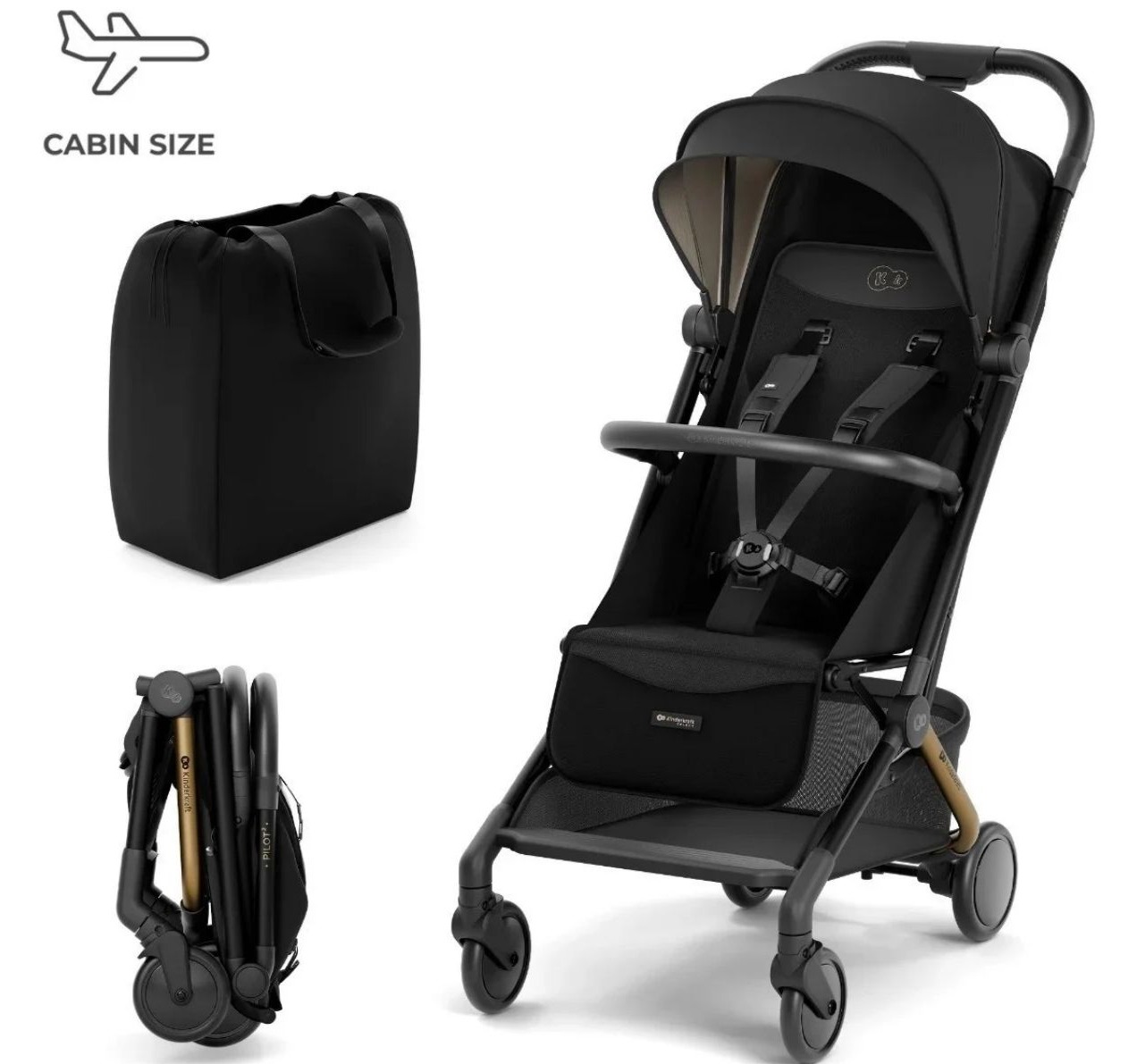 Kinderkraft Pilot 2 kolica za bebe do 22kg Midnight Black