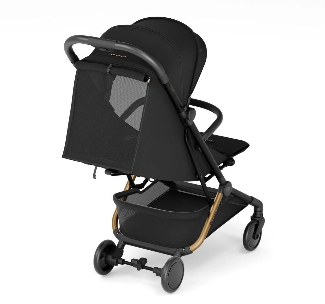 Kinderkraft Pilot 2 kolica za bebe do 22kg Midnight Black sa mrezicom na tendi