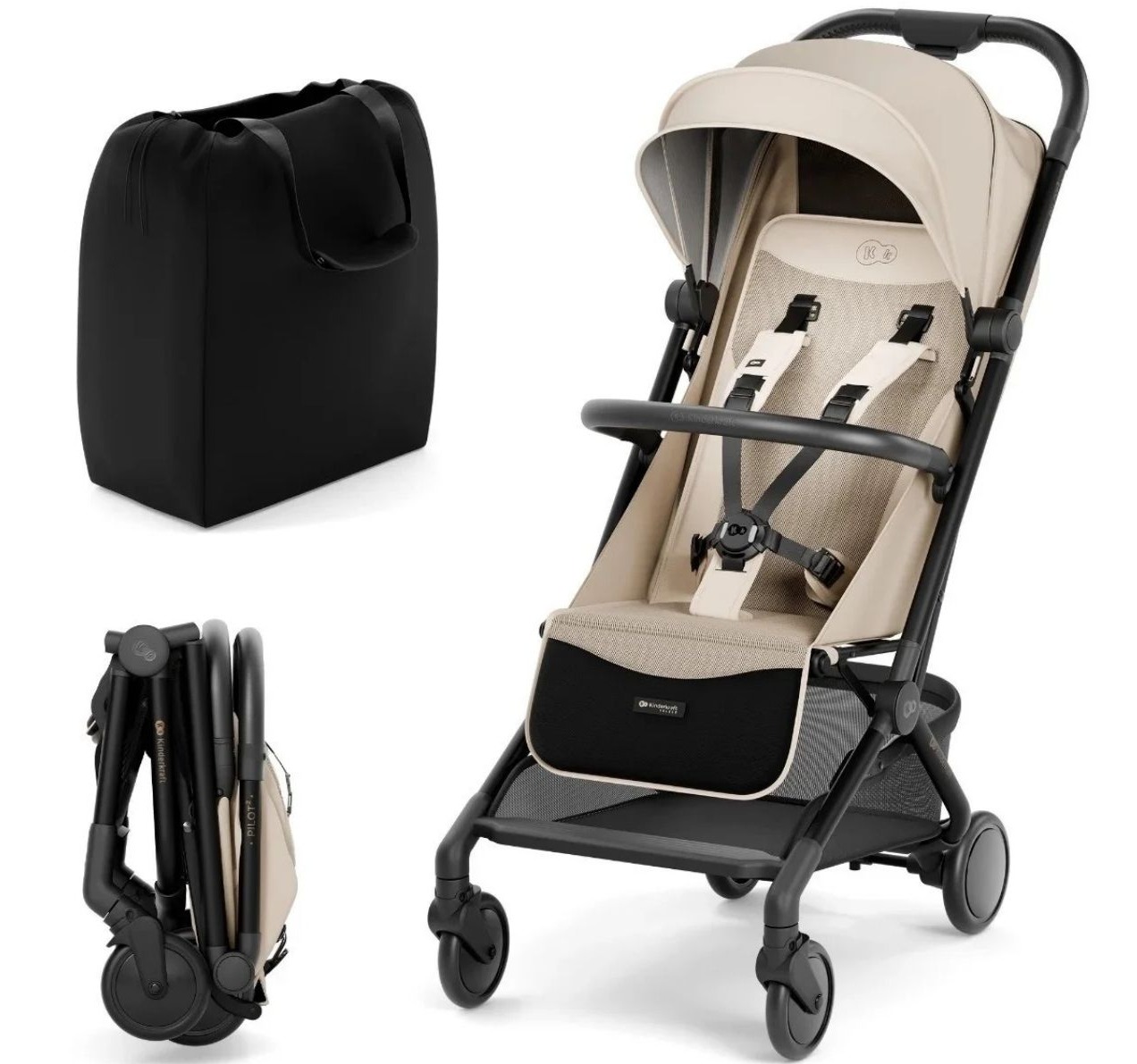Kinderkraft Pilot 2 kolica za bebe do 22kg Soft Beige