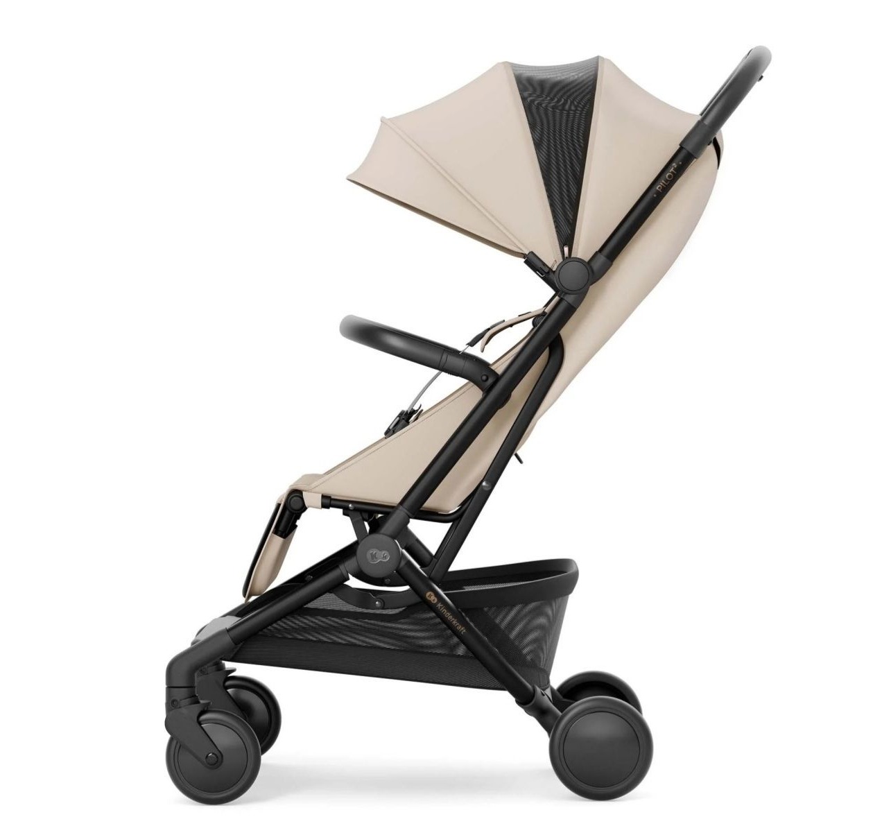 Kinderkraft Pilot 2 kolica za bebe do 22kg Soft Beige sa otvorom na tendi