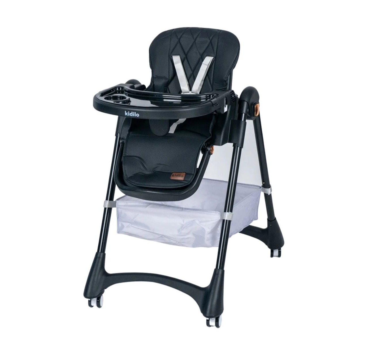 Kidilo KD3-3 2u1 ljuljaška/hranilica za bebe Black