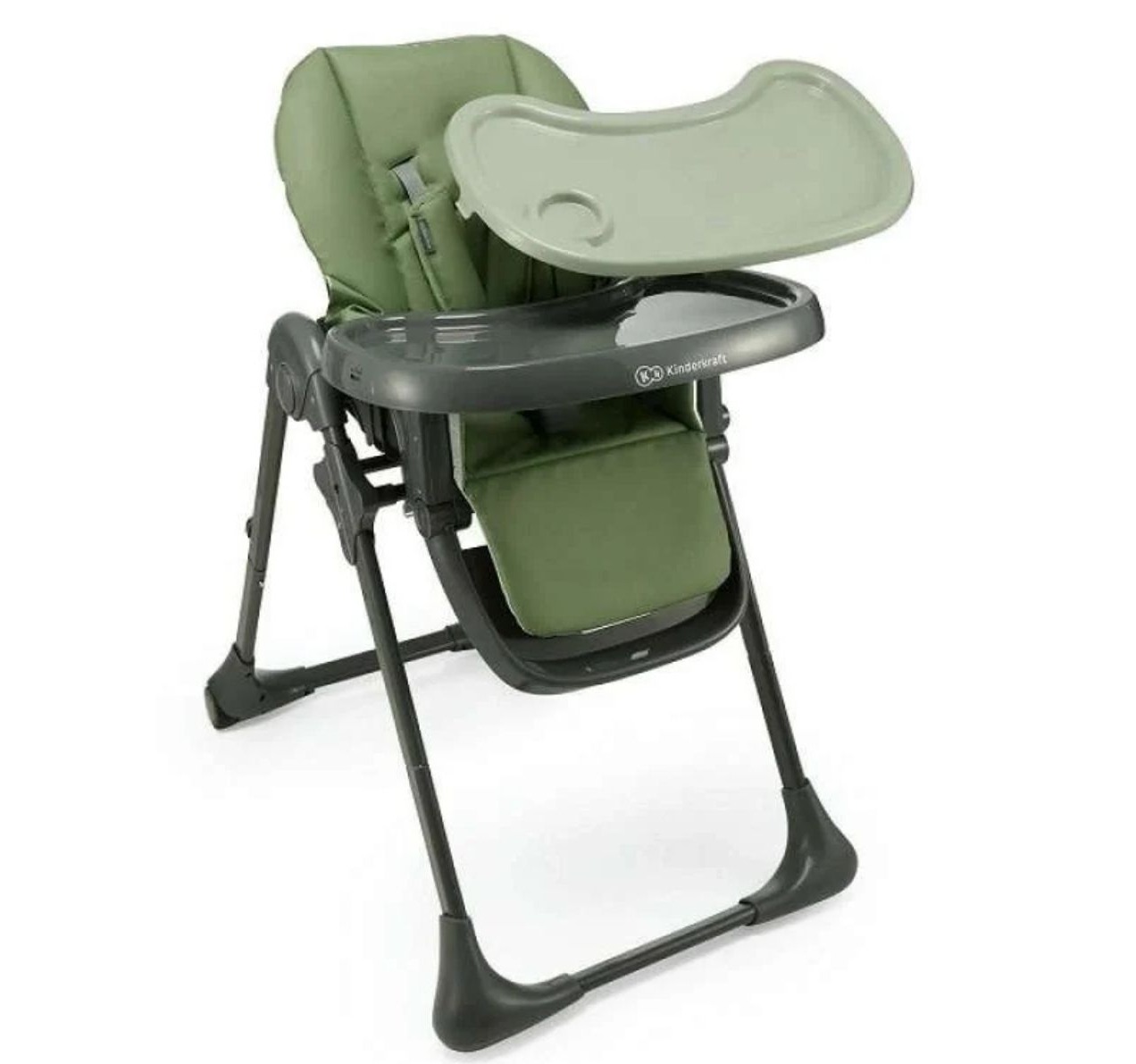 Kinderkraft Tummie ljuljaška/hranilica za bebe Green sa duplom tacnom