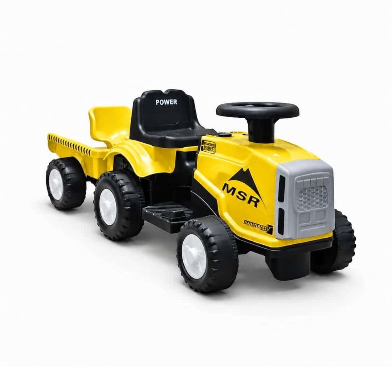 Traktor za decu Mini Farmer sa prikolicom 6v Žuti-Happy kids