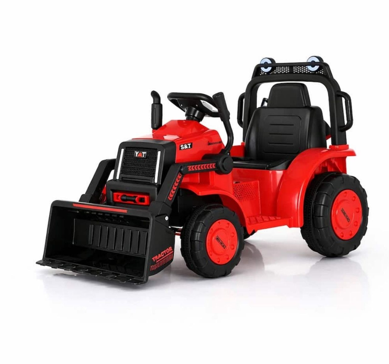 Bager za decu Power Excavator 6v Crveni-viljuska za utovar