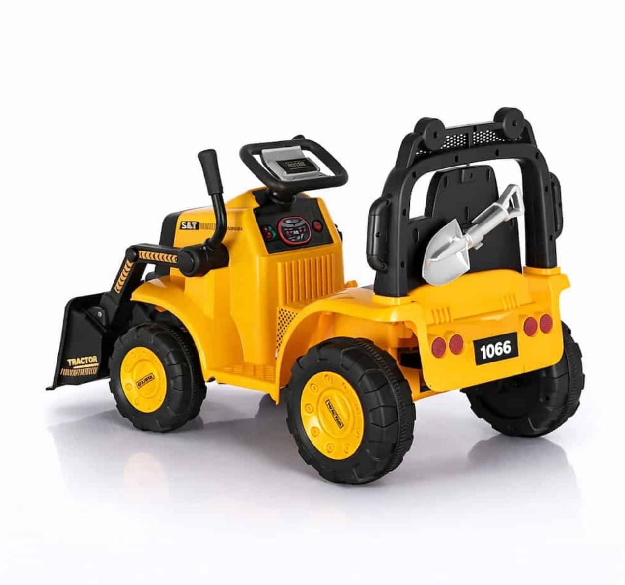 Bager za decu Power Excavator 6V Žuti zadnji trap