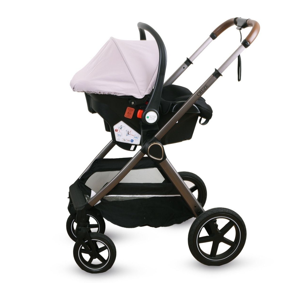 Jungle Cruze 2u1 kolica za bebe Bež auto sediste na ramu kolica