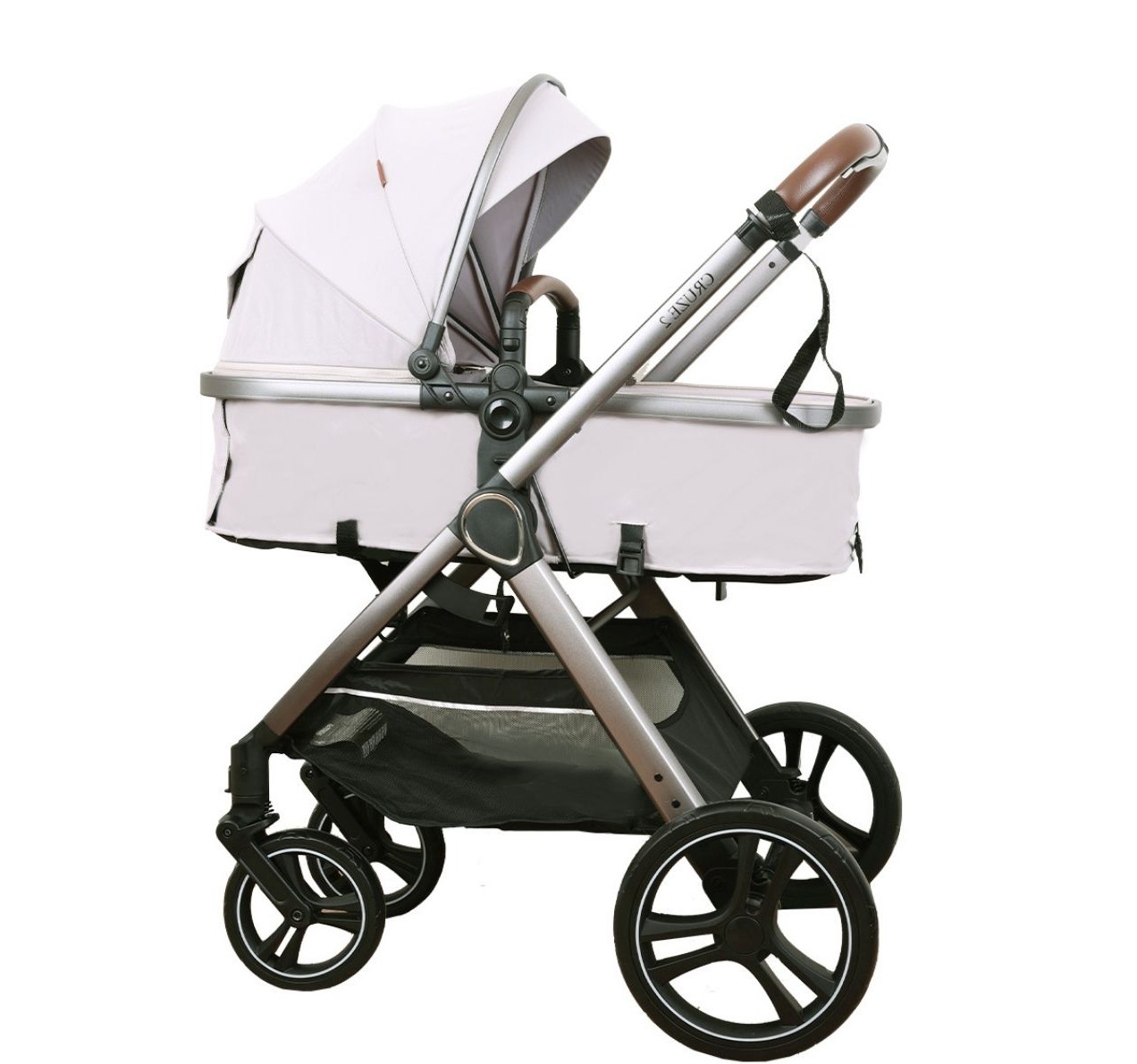 Jungle Cruze Multy 2u1 kolica za bebe Bež sa reverzibilnom korpom-Happy kids
