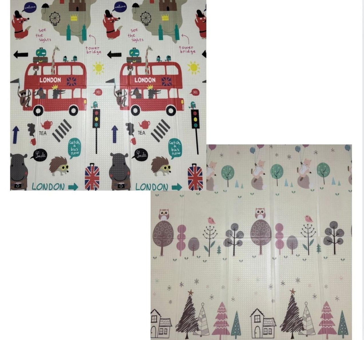 Boo sklopiva podloga za igru od pene sa dva lica 180x200x1cm WB-039/034