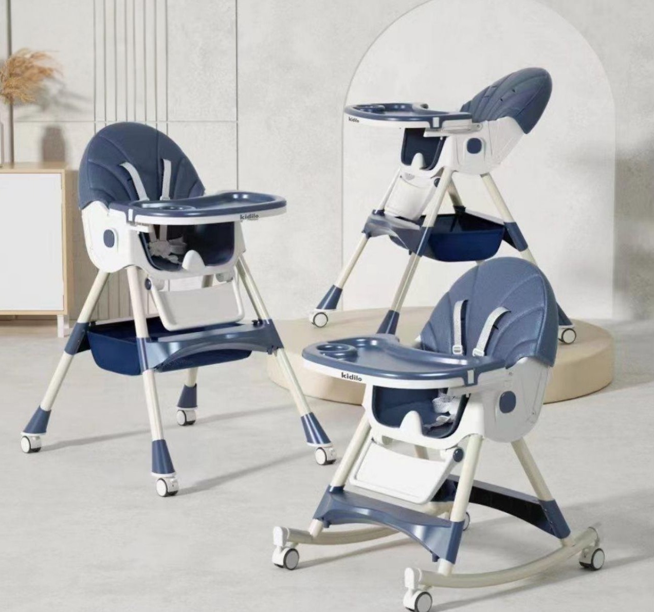 Boo Kidilo hranilica za bebe 3u1 Denim plava