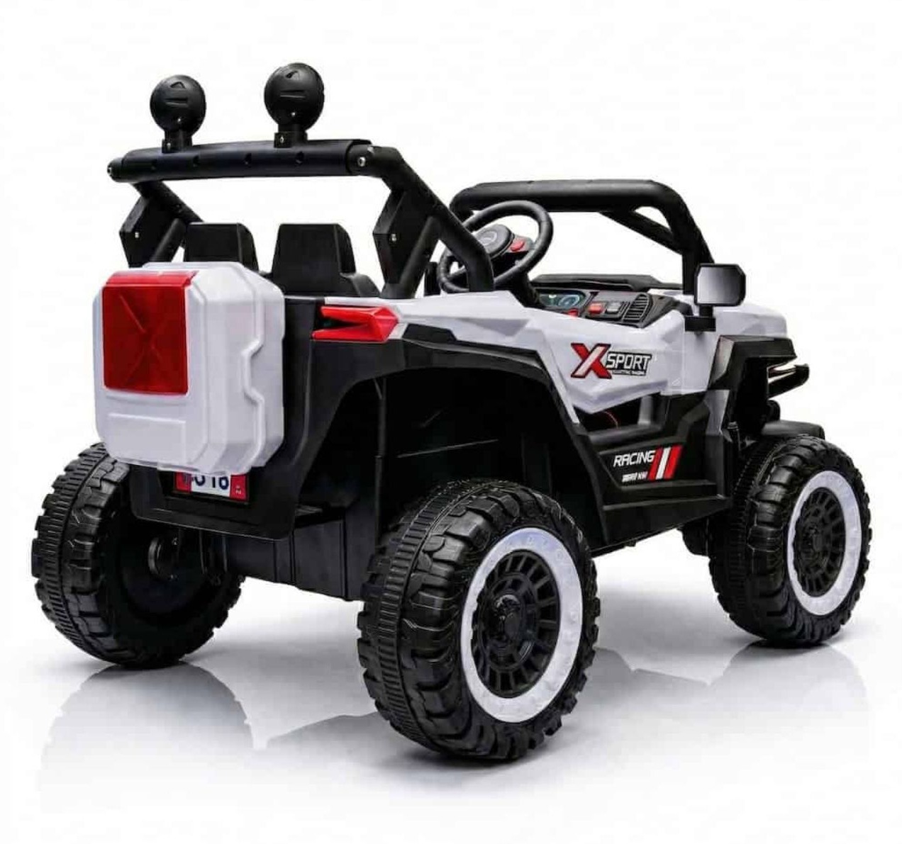 Džip za decu X-Sport Off-Road 4X4 Beli zadnje gume