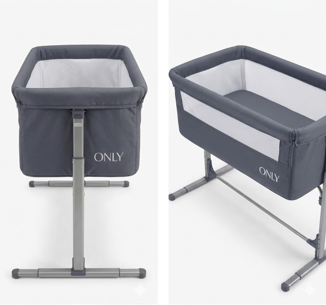 Only Zippy kolevka za bebe do 9kg Dark Grey u 5 nivoa visine