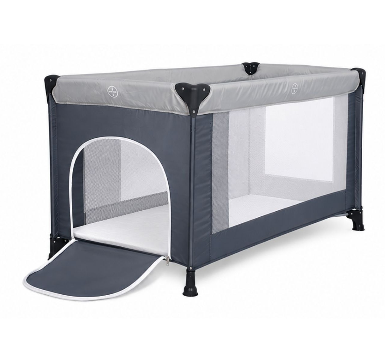Only Zippy prenosivi krevetac Dark Grey sa prozorom