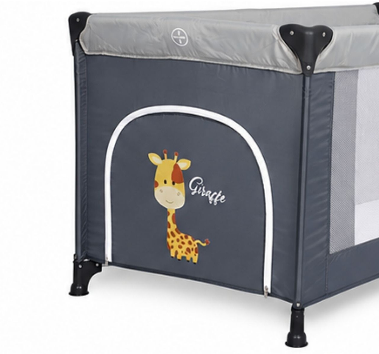 Only Zippy prenosivi krevetac Dark Grey sa crtezom zivotinje