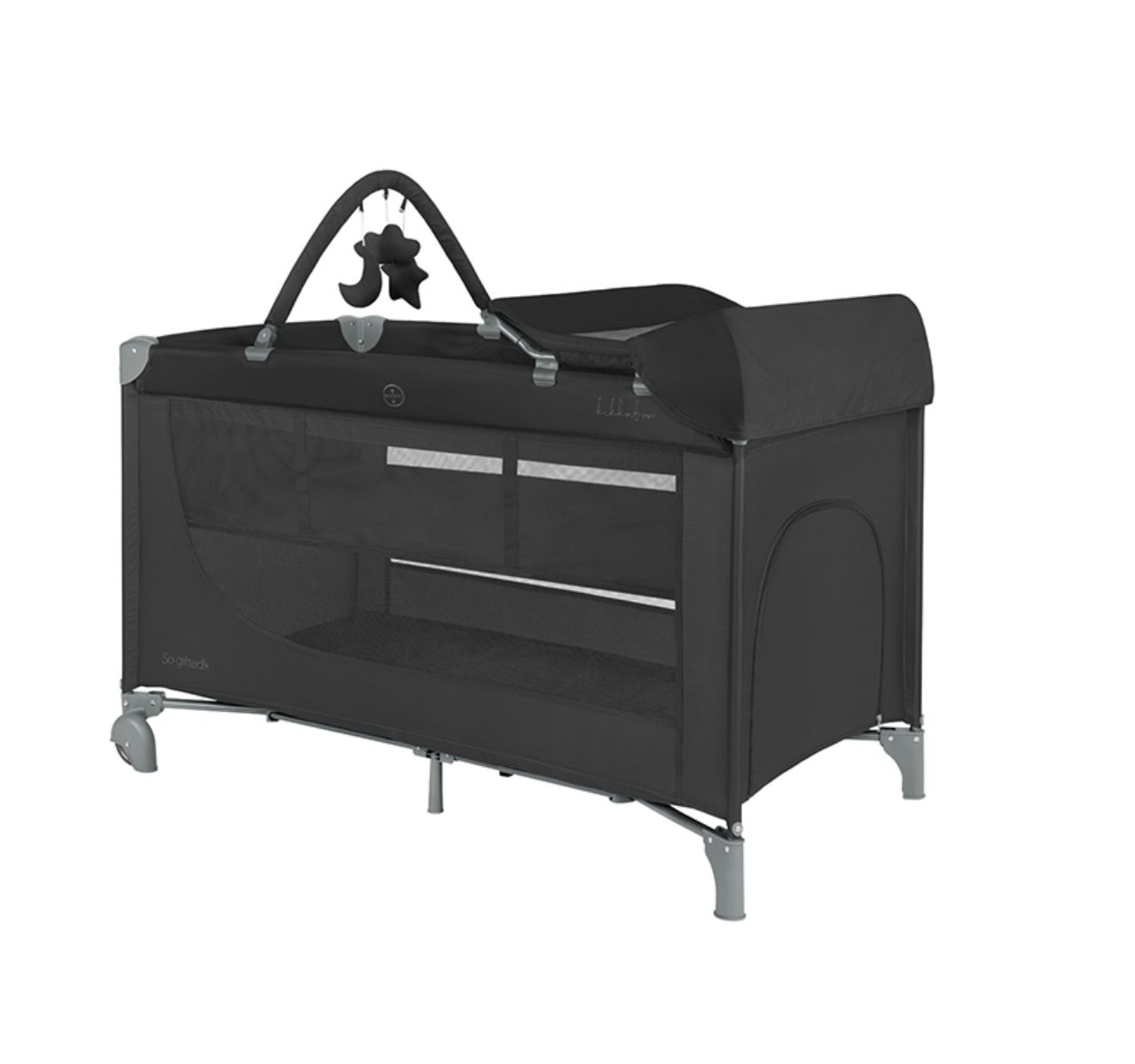 Kikka Boo So Gifted Plus Premium prenosivi krevetac2 nivoa sa pultom Black