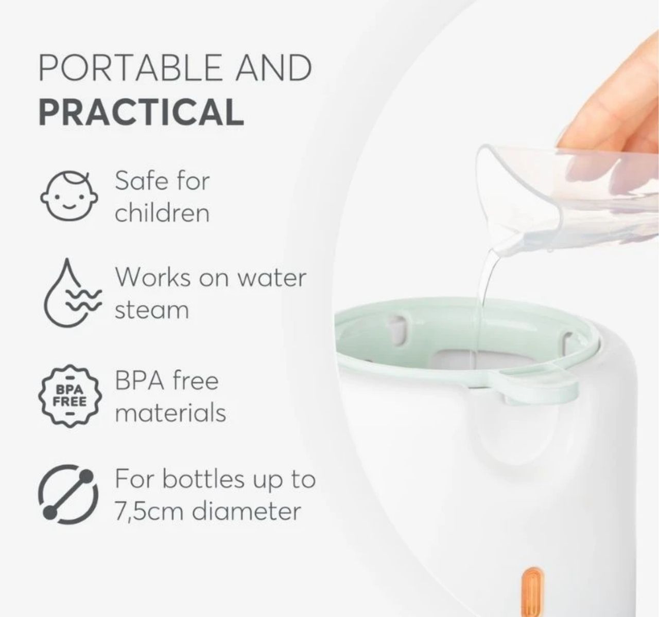Kikka Boo Warmy multifunkcionalni 3u1 grejač, sterilizator za flašice i sokovnik Beige od kvalitetnih materijala