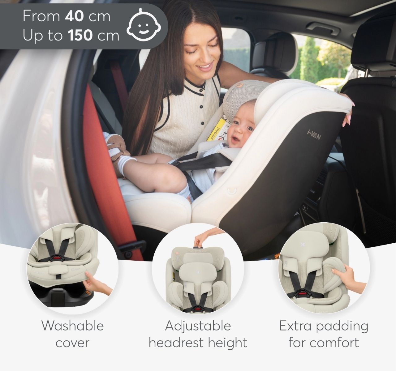 Kikka Boo i-Van Isofix i-Size auto sedište za bebe 40-150cm