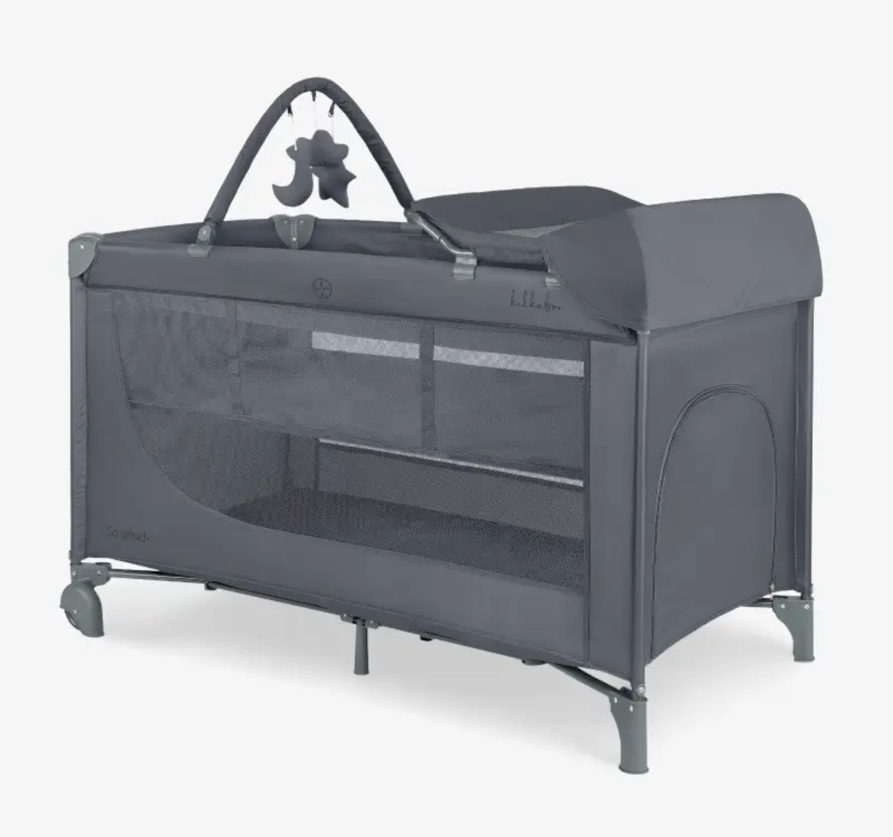 Kikka Boo So Gifted Plus Premium prenosivi krevetac2 nivoa sa pultom Grey