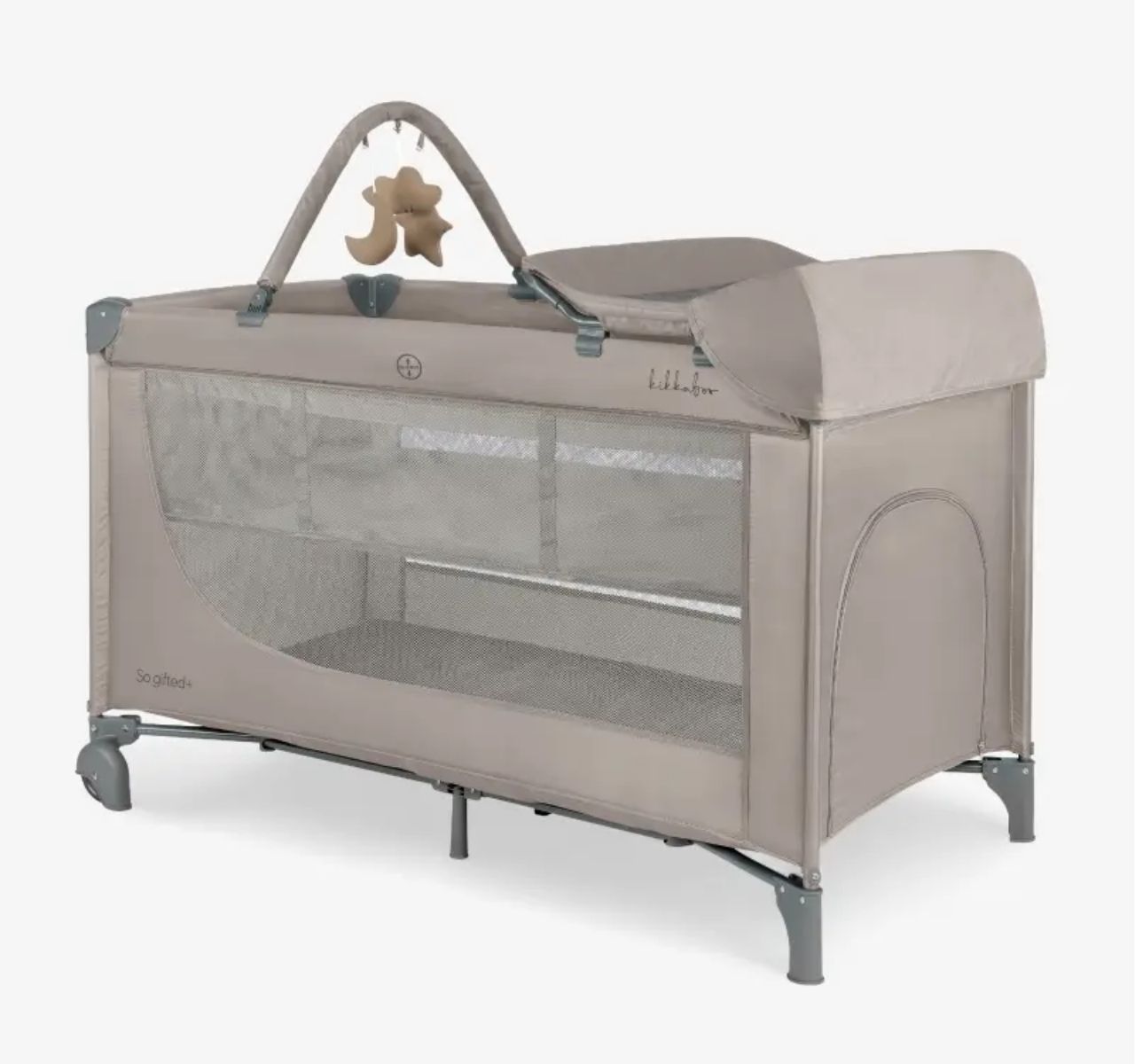 Kikka Boo So Gifted Plus Premium prenosivi krevetac2 nivoa sa pultom Beige