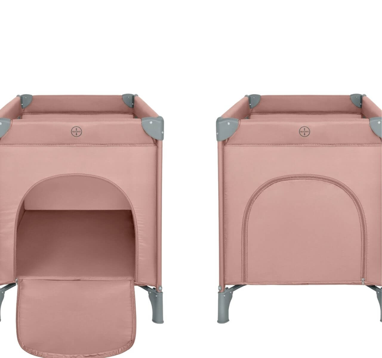   Kikka Boo So Gifted Plus Premium prenosivi krevetac2 nivoa sa pultom Pink sa prozorom 