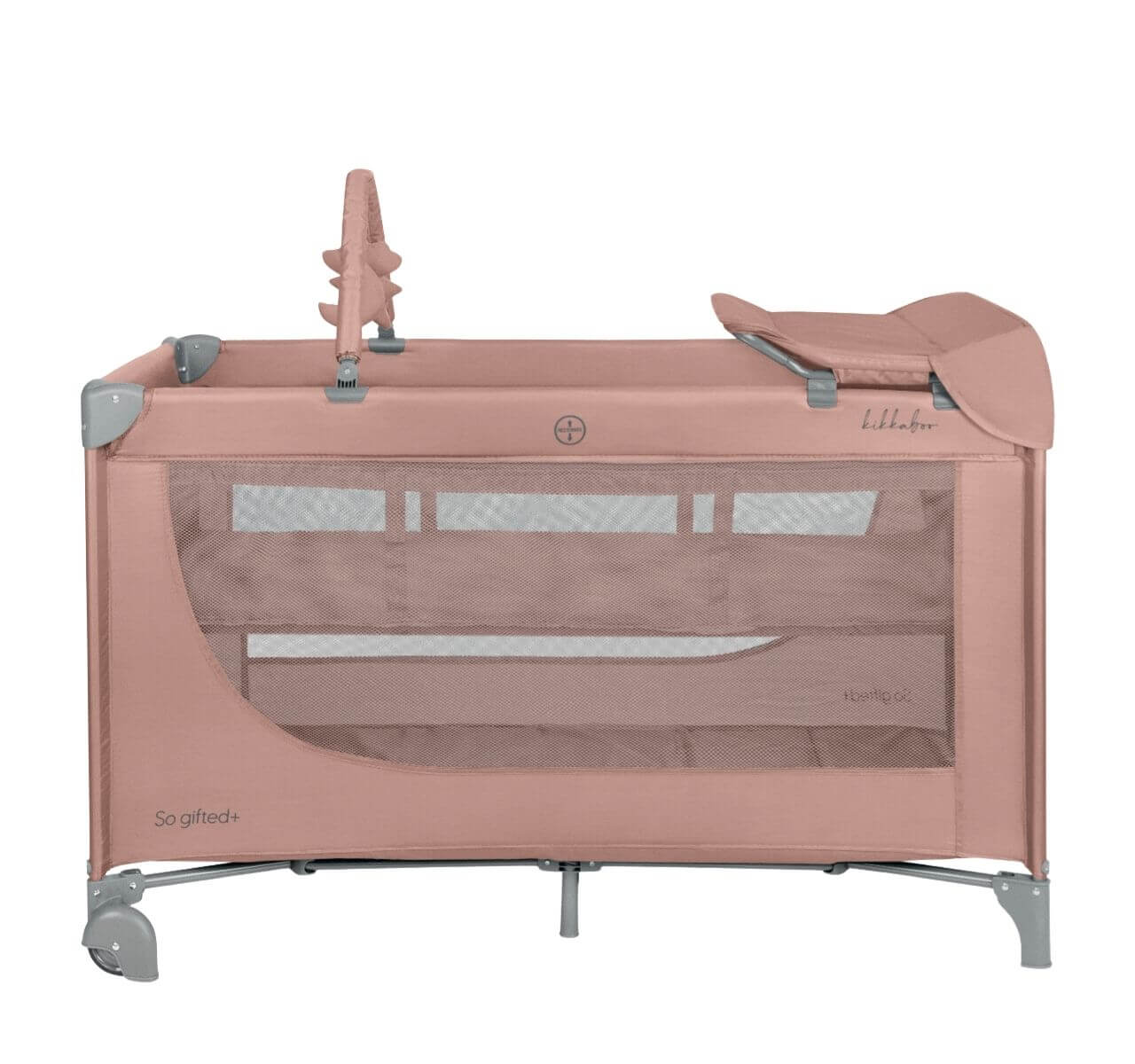   Kikka Boo So Gifted Plus Premium prenosivi krevetac2 nivoa sa pultom Pink -Happy kids