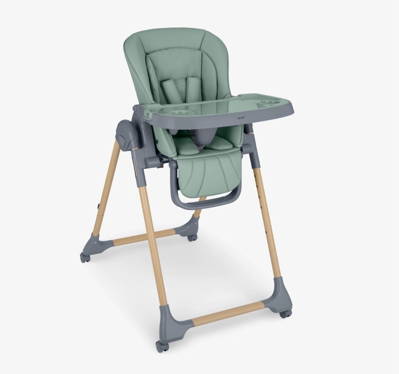 Kikka Boo Olive 2 Premium hranilica za bebe Wood dekor Mint