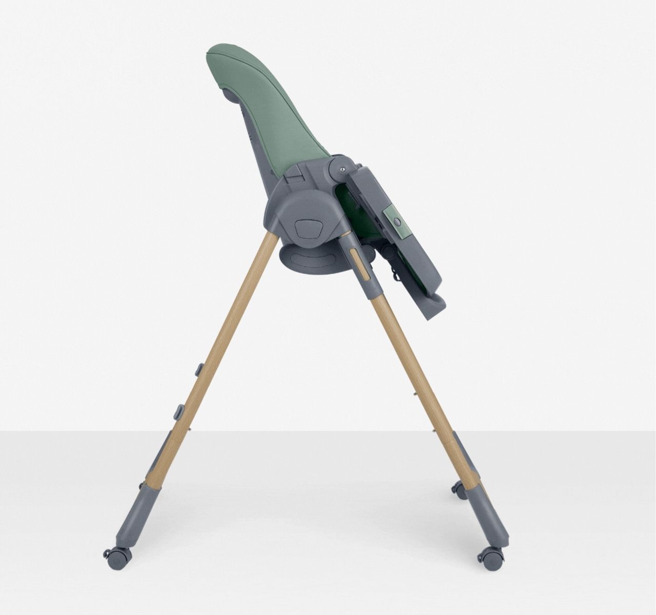 Kikka Boo Olive 2 Premium hranilica za bebe Wood dekor Mint polozaj naslona za noge
