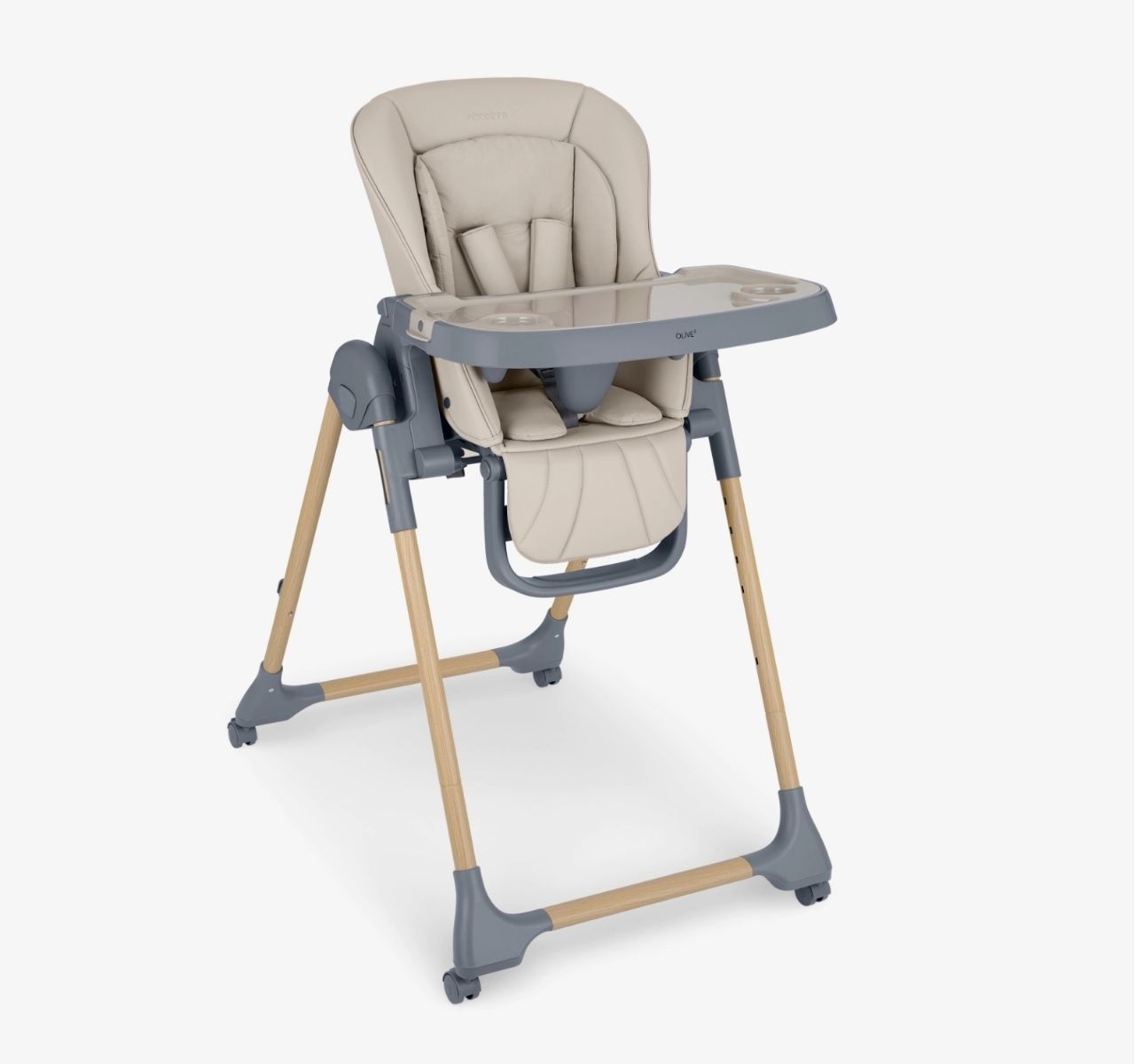 Kikka Boo Olive 2 Premium hranilica za bebe Wood dekor Beige