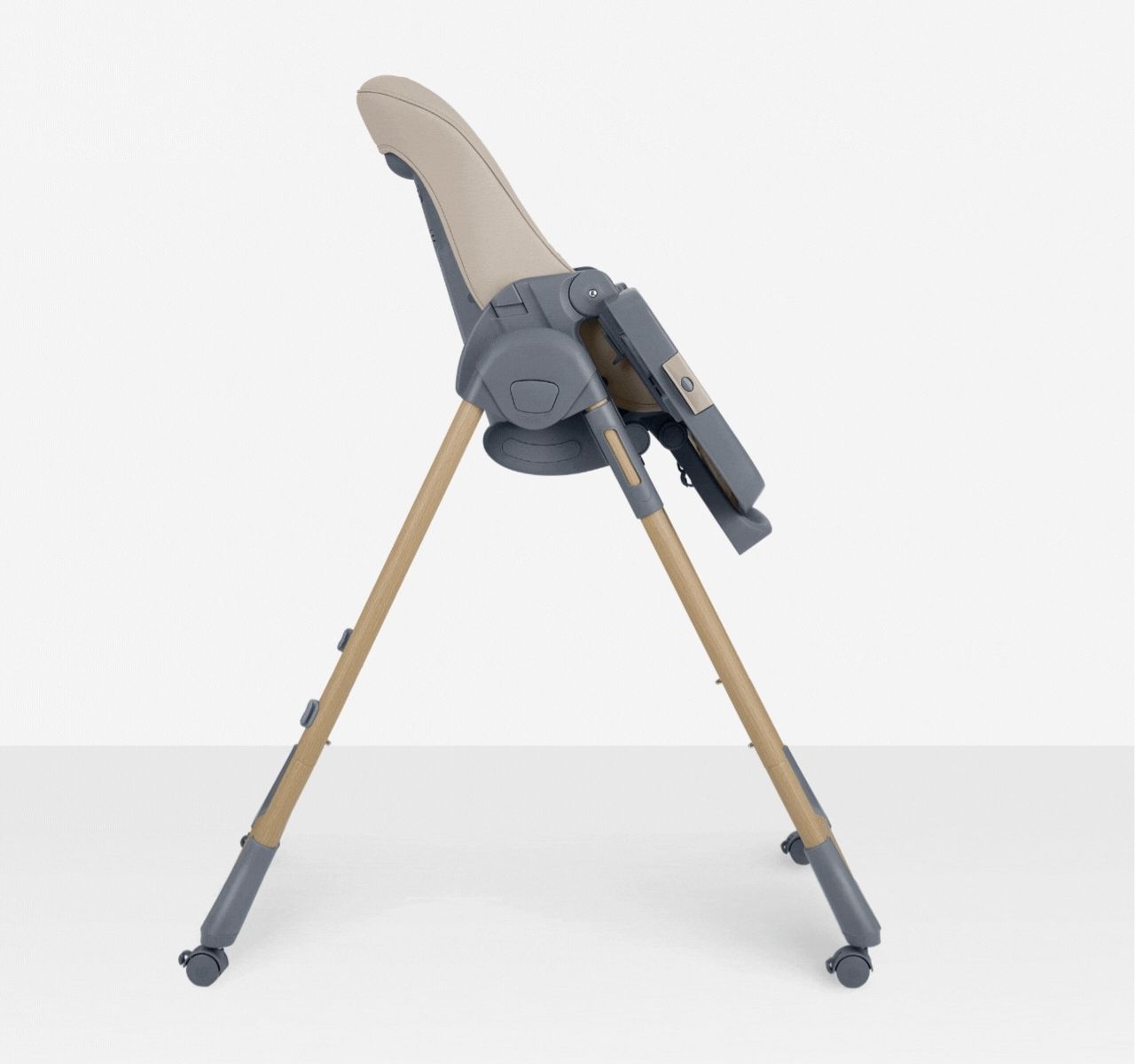 Kikka Boo Olive 2 Premium hranilica za bebe Wood dekor Beige-polozaj naslona za noge