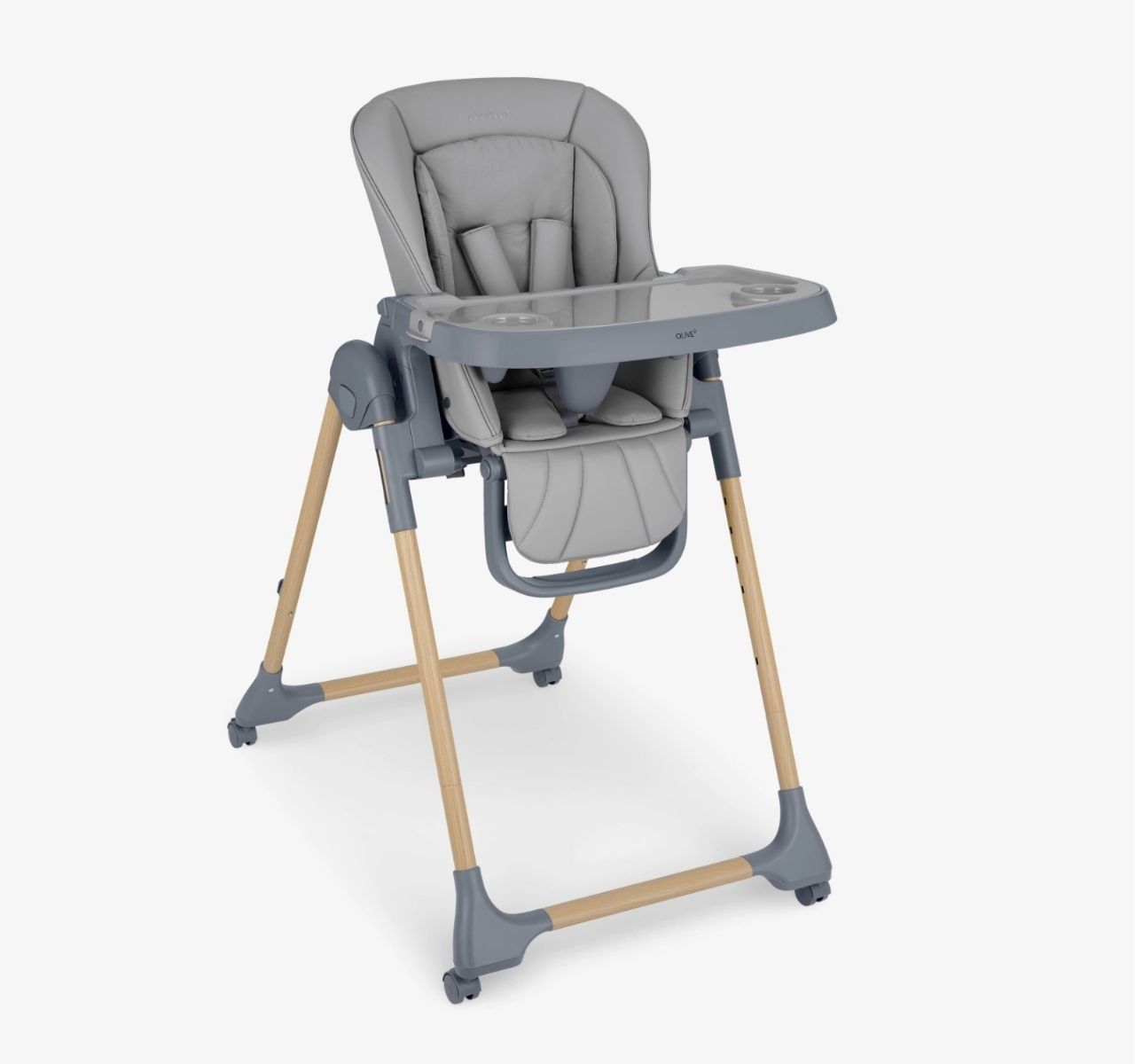 Kikka Boo Olive 2 Premium hranilica za bebe Wood dekor Grey