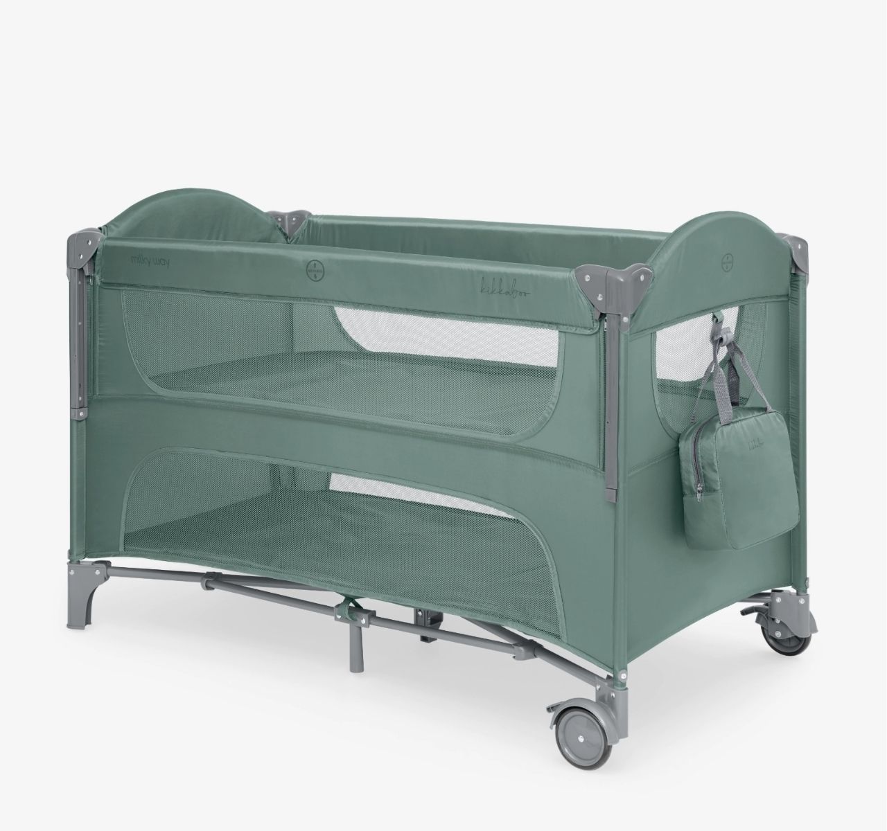 Kikka Boo Milky Way Premium 2 nivoa prenosivi krevetac Green sa rancem