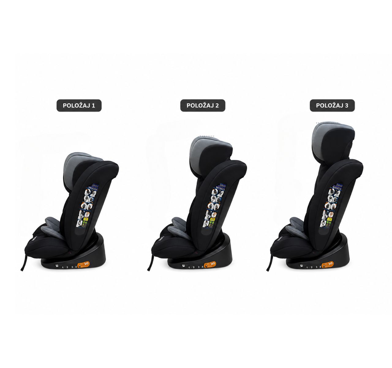 Lalu Future auto sedište za decu od 40-150cm Siva i-size-Happy kids