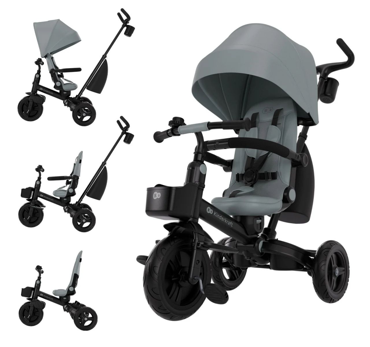 Kinderkraft Aveo 2 Plus 6u1 tricikl za decu Grey