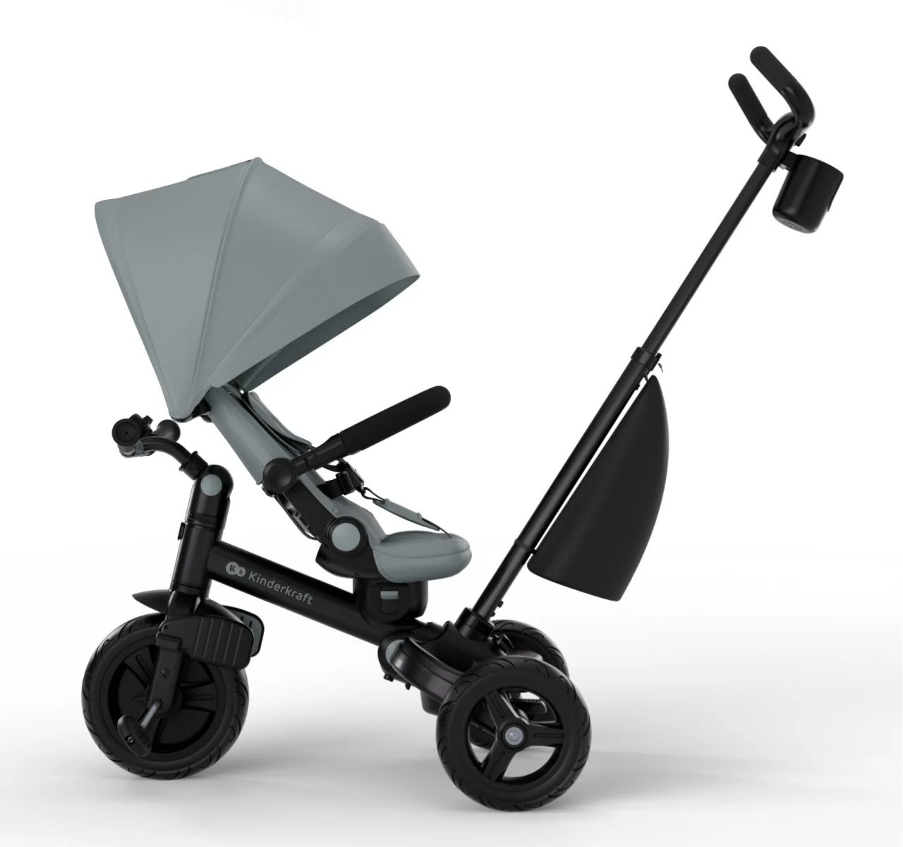 Kinderkraft Aveo 2 Plus tricikl za decu Grey-rotacija za 360 stepeni