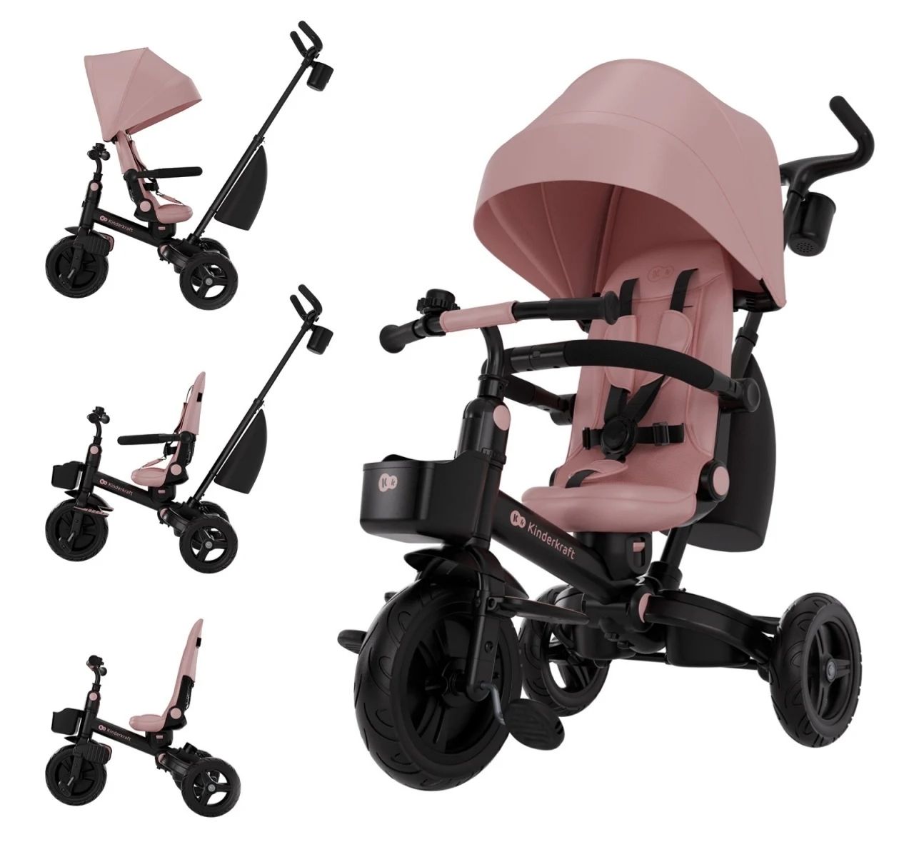 Kinderkraft Aveo 2 Plus 6u1 tricikl za decu Pink