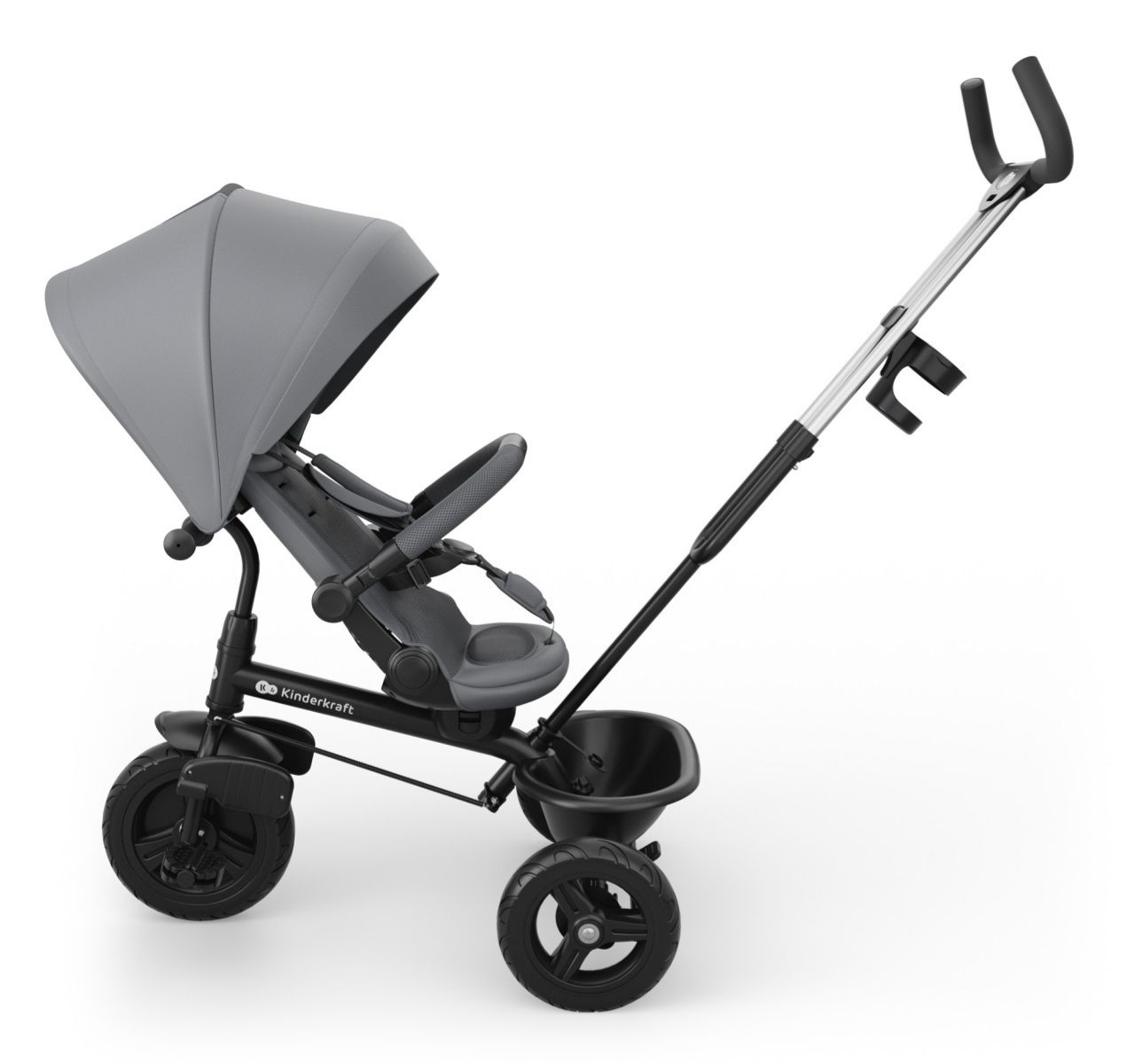 Kinderkraft Aston 2 Plus 6u1 tricikl za decu Grey sa rotacijom sedista