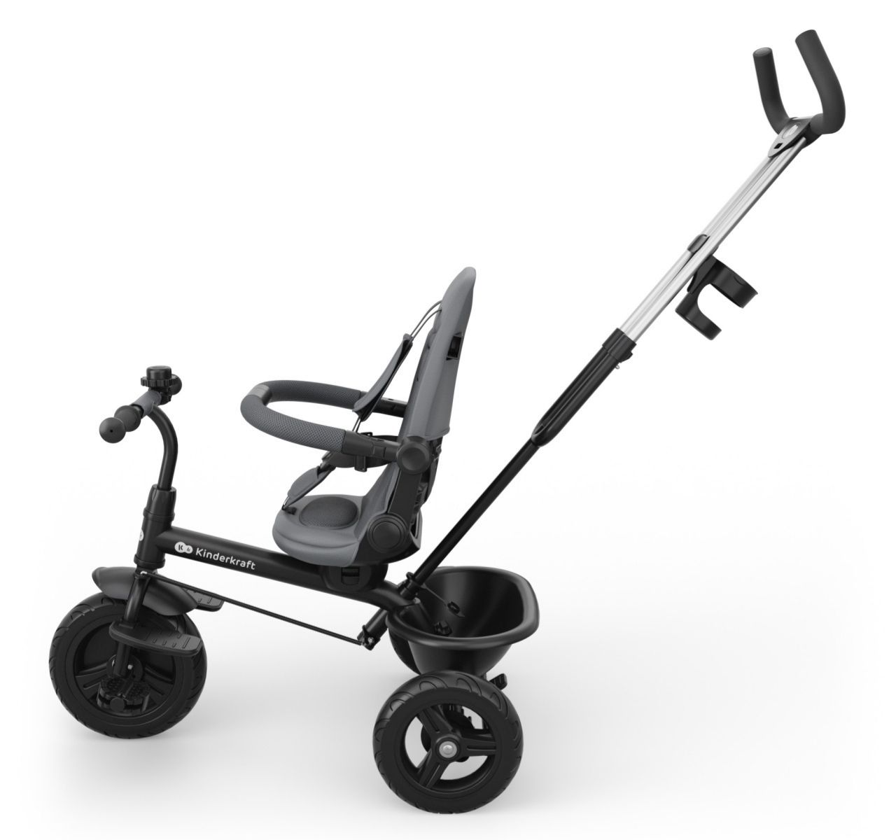Kinderkraft Aston 2 Plus 6u1 tricikl za decu Grey sa ruckom