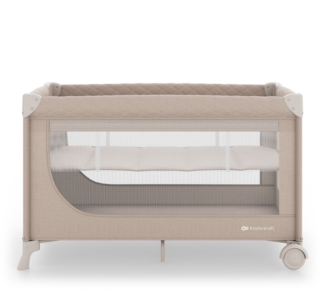 Kinderkraft Leody Up 2u1 prenosivi krevetac Beige-Happy kids