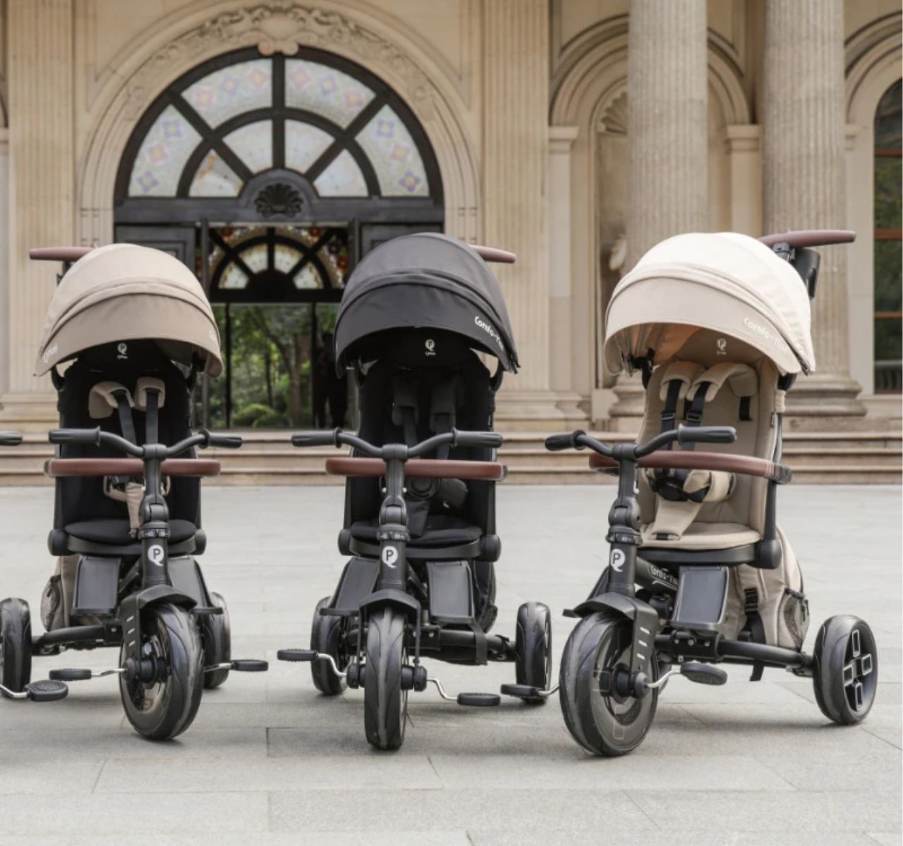 QPlay Comfo Max tricikl za decu Beige u bojama-Happy kids
