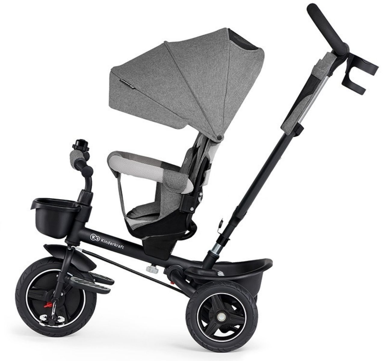 Kinderkraft Spinstep tricikl za decu Grey sa ruckom