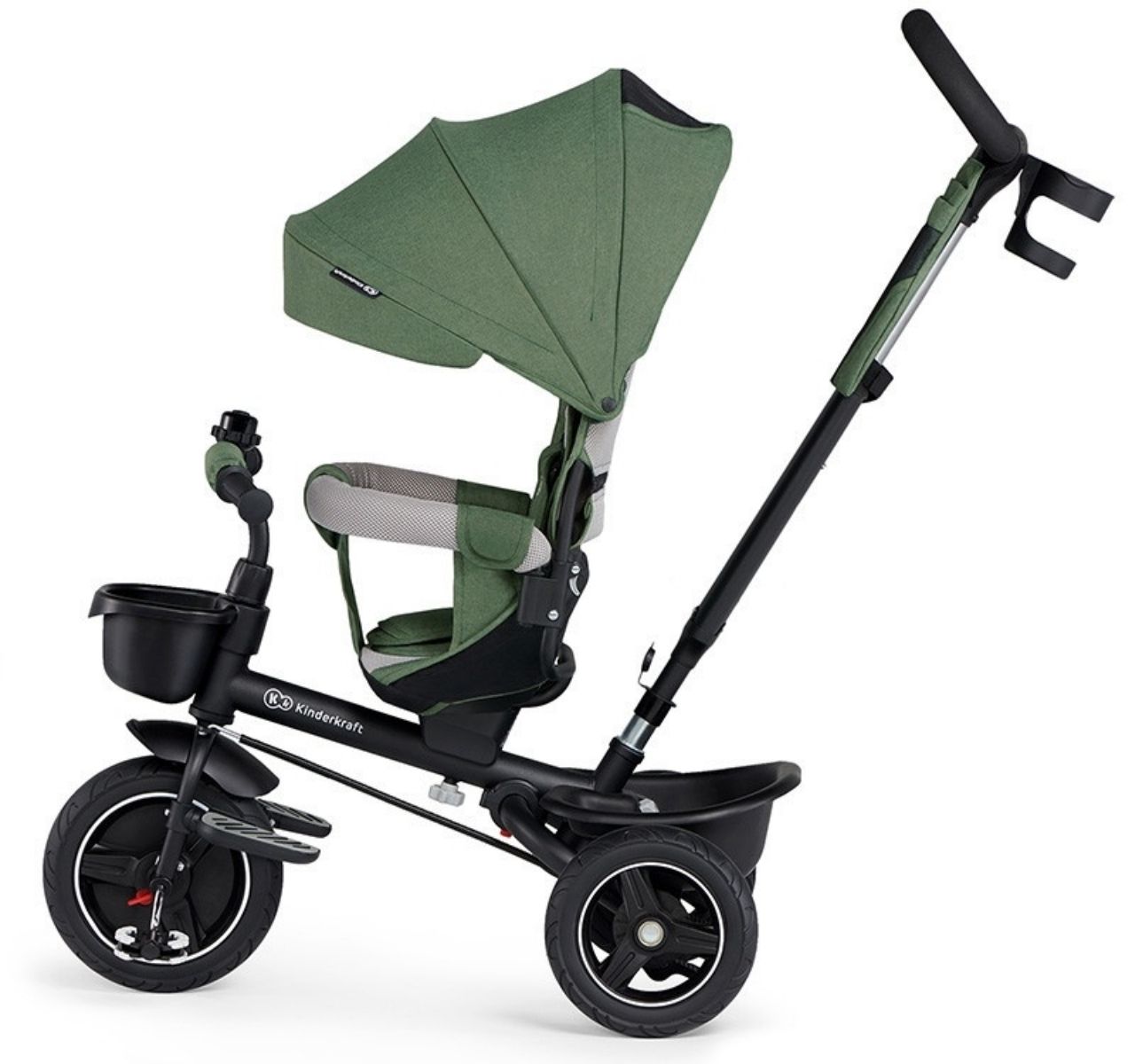 Kinderkraft Spinstep tricikl za decu Green sa tendom-Happy kids