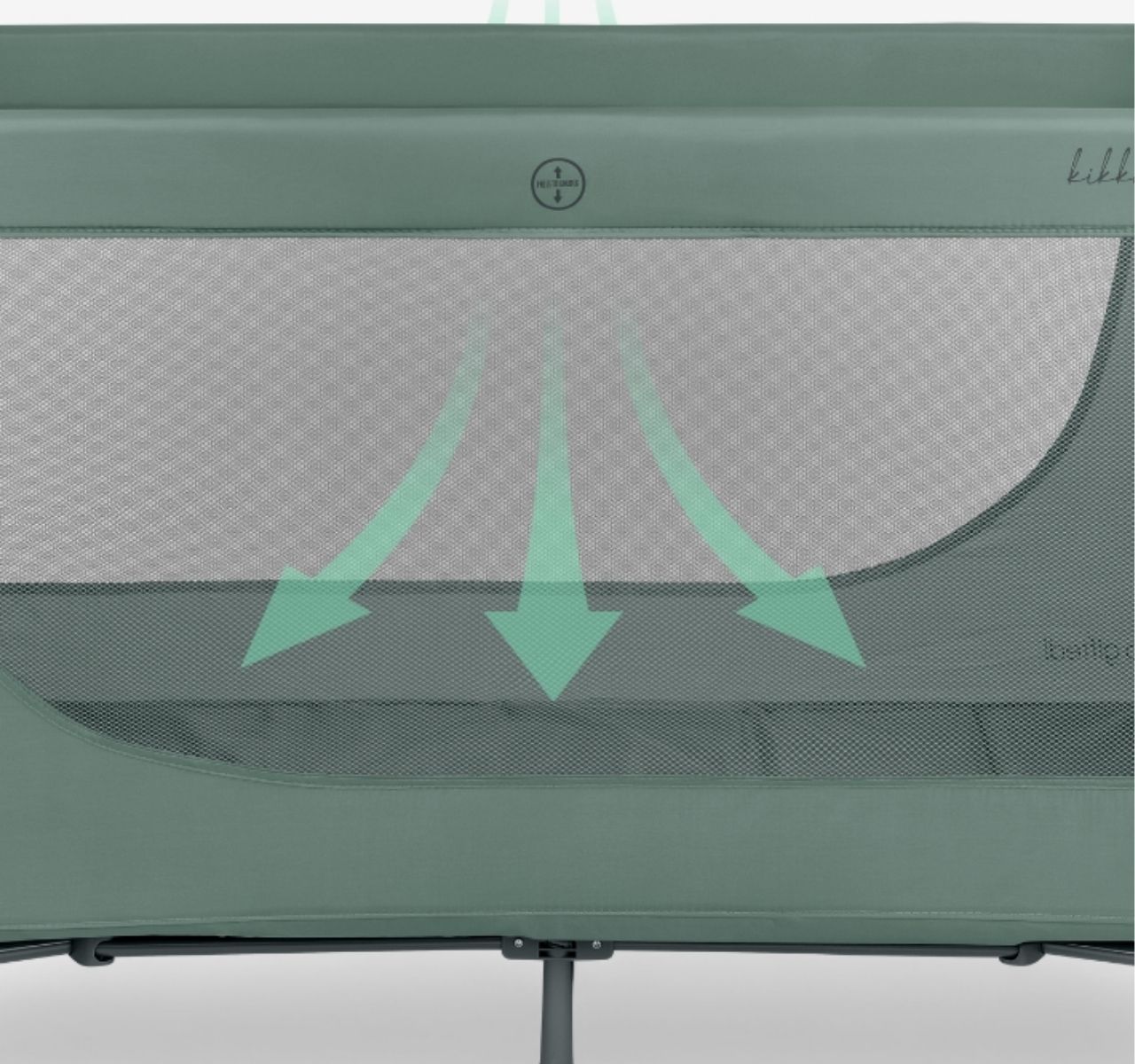 Kikka Boo So Gifted Premium 1 nivo prenosivi krevetac za bebe Green sa mrezicom 