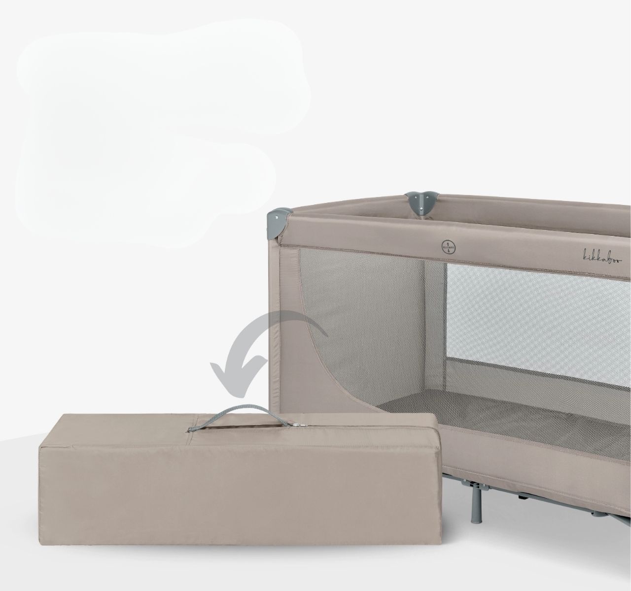 Kikka Boo So Gifted Premium 1 nivo prenosivi krevetac za bebe Beige sa torbom-Happy kids
