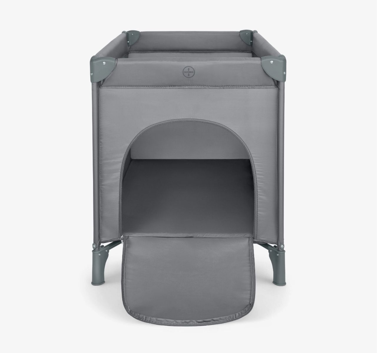 Kikka Boo So Gifted Premium 1 nivo prenosivi krevetac za bebe Grey sa otvorom-Happy kids