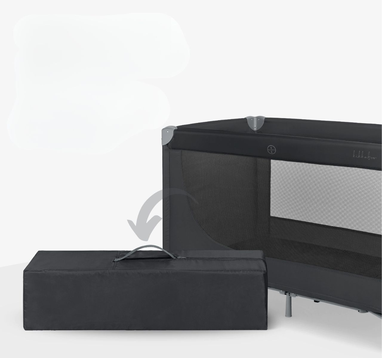 Kikka Boo So Gifted Premium 1 nivo prenosivi krevetac za bebe Black sa torbom 